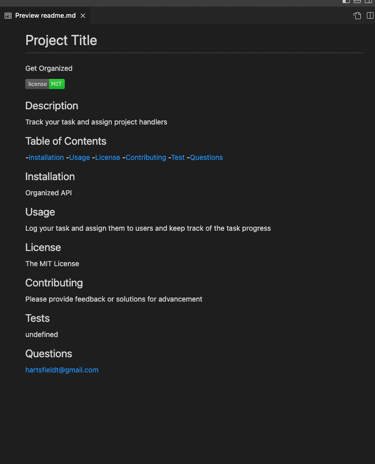 Professional README md Generator Generator template